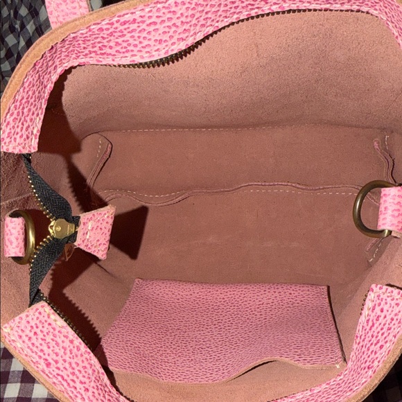 Portland Leather Goods Medium Zip Tote (Bubblegum) + 3 flower snaps - Picture 7 of 8